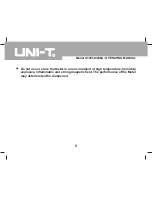 Preview for 8 page of UNI-T UT205A Operating Manual