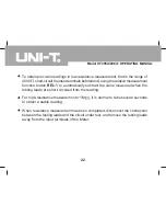 Preview for 22 page of UNI-T UT205A Operating Manual