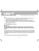 Предварительный просмотр 23 страницы UNI-T UT207A Operating Manual