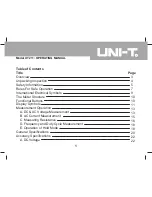 UNI-T UT211 Operating Manual preview