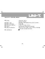 Предварительный просмотр 21 страницы UNI-T UT211 Operating Manual