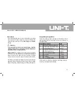 Предварительный просмотр 4 страницы UNI-T UT233 Operating Manual