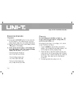 Preview for 15 page of UNI-T UT233 Operating Manual