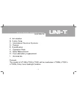 UNI-T UT30B Operating Manual предпросмотр