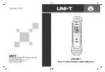 UNI-T UT320T User Manual preview