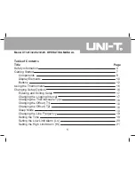 Предварительный просмотр 1 страницы UNI-T UT321 Operating Manual