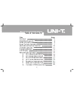 UNI-T UT33A Operating Manual preview