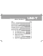 UNI-T UT33B Operating Manual preview