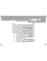 Preview for 1 page of UNI-T UT33B Operating Manual