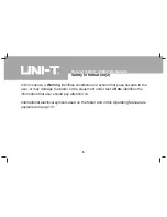 Preview for 6 page of UNI-T UT33B Operating Manual