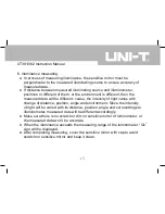 Preview for 16 page of UNI-T UT381 Instruction Manual