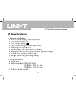 Preview for 17 page of UNI-T UT381 Instruction Manual