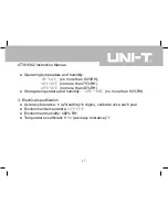 Preview for 18 page of UNI-T UT381 Instruction Manual