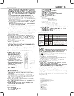 Preview for 2 page of UNI-T UT381 Operating Manual