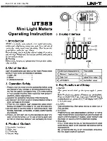 Preview for 1 page of UNI-T UT383 Operating	 Instruction