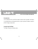 Предварительный просмотр 4 страницы UNI-T UT501 Operating Manual