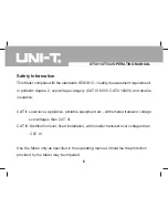 Предварительный просмотр 6 страницы UNI-T UT501 Operating Manual