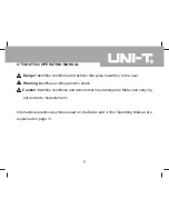 Предварительный просмотр 7 страницы UNI-T UT501 Operating Manual