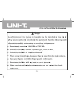 Предварительный просмотр 8 страницы UNI-T UT501 Operating Manual