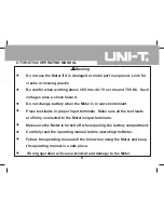 Предварительный просмотр 9 страницы UNI-T UT501 Operating Manual