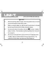 Предварительный просмотр 10 страницы UNI-T UT501 Operating Manual