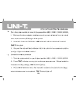 Предварительный просмотр 20 страницы UNI-T UT501 Operating Manual