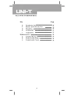 Preview for 2 page of UNI-T UT50E Operating Manual