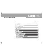 Preview for 2 page of UNI-T UT512 Operating Manual