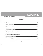 Предварительный просмотр 1 страницы UNI-T UT521 User Manual