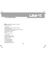 Предварительный просмотр 21 страницы UNI-T UT521 User Manual