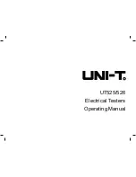 Предварительный просмотр 1 страницы UNI-T UT525 Operating Manual