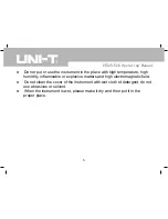 Предварительный просмотр 7 страницы UNI-T UT525 Operating Manual