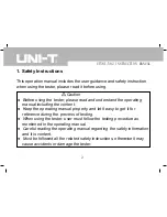 Preview for 3 page of UNI-T UT581 Instruction Manual