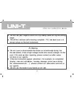 Preview for 5 page of UNI-T UT581 Instruction Manual