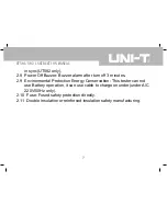 Preview for 8 page of UNI-T UT581 Instruction Manual