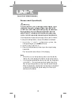 Предварительный просмотр 22 страницы UNI-T UT58E Operating Manual