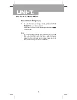 Preview for 16 page of UNI-T UT60D Operating Manual