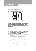 Предварительный просмотр 18 страницы UNI-T UT70D Operating Manual