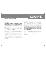 Preview for 5 page of UNI-T UT805 Operating Manual