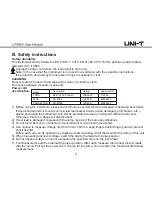 Preview for 3 page of UNI-T UT8803 User Manual