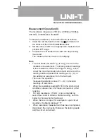 Preview for 21 page of UNI-T UT90A Operating Manual