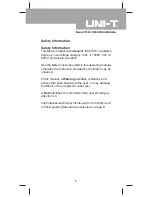 Предварительный просмотр 5 страницы UNI-T UT90C Operating Manual