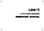 Preview for 2 page of UNI-T UTD1000 Series Operating Manual