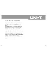 Preview for 4 page of UNI-T UTD2025C Operating Manual