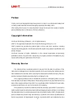 Preview for 2 page of UNI-T UTL8500 Series User Manual