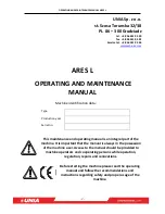 Предварительный просмотр 5 страницы UNIA ARES L 2.5 Operating And Maintenance Manual