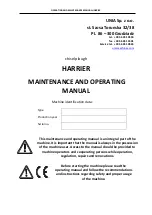 Предварительный просмотр 5 страницы UNIA HARRIER Operating And Maintenance Manual