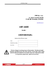 Preview for 2 page of UNIA USF 1600 Manual