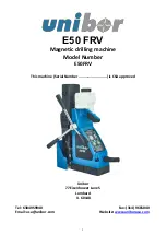 Unibor E50 FRV Manual preview