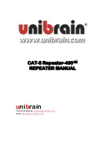 Предварительный просмотр 1 страницы Unibrain CAT-5 Repeater-400 Manual